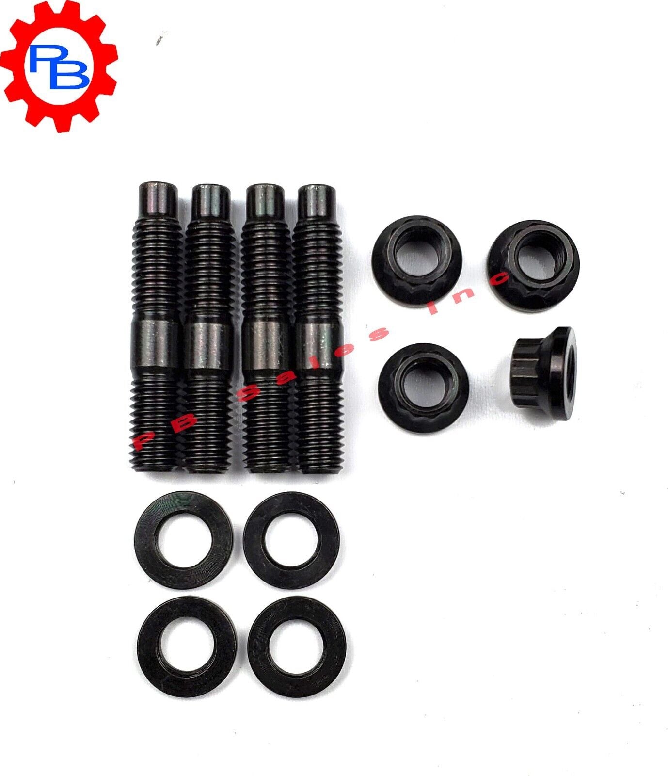 Turbo Studs M10x1.50-55mm, 12 Point Flange Nut, Washer for Cummins 6.7L  07.5-19