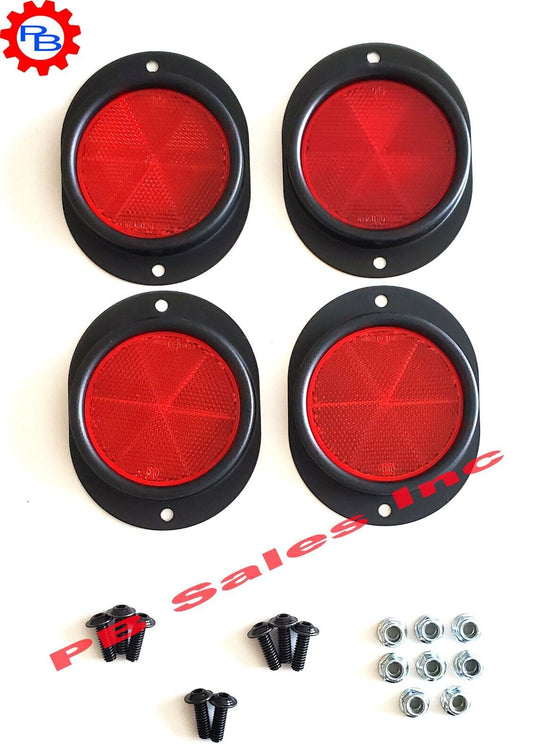 Red Reflector with Black Base Set of 4  12342500-1 9905-01-478-4267  M998 HMMWV