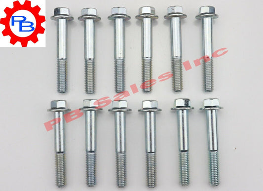 Qty 12 Zinc Pla Exh manifold bolts for Cummins 5.9,6.7, 6BT, QSB, ISC, ISL