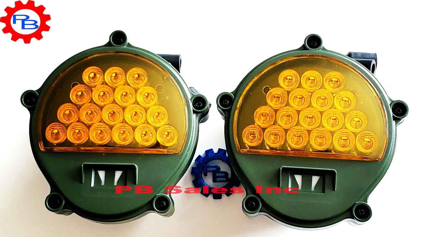 New LED Front Amber Turn Signal Parking lights 24V for HMMWV M35 M998 Qty2