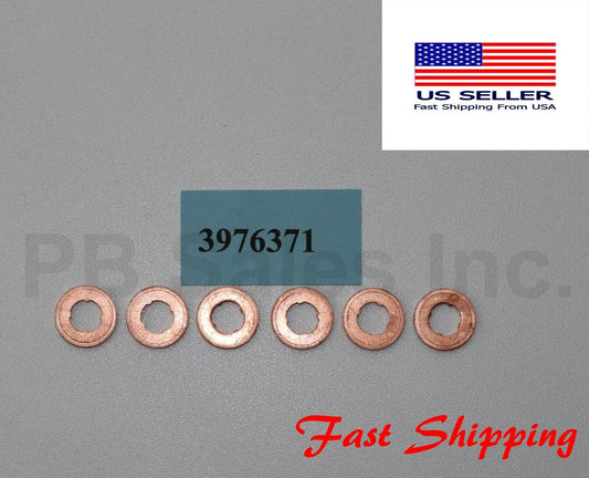   injector  copper sealing washers Set of 6 for 07-13 Dodge Cummins 6.7L