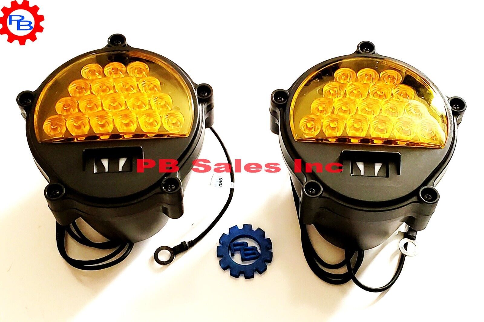 New Black LED Front Amber Turn Signal Parking lights 24V for HMMWV M35 M998 Qty2