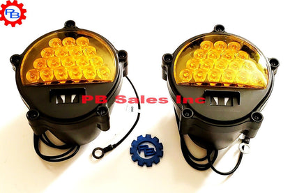 New Black LED Front Amber Turn Signal Parking lights 24V for HMMWV M35 M998 Qty2