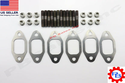 Exhaust manifold Gaskets, Stud & Nut kit for Dodge Cummins 5.9,12V 1989-1998